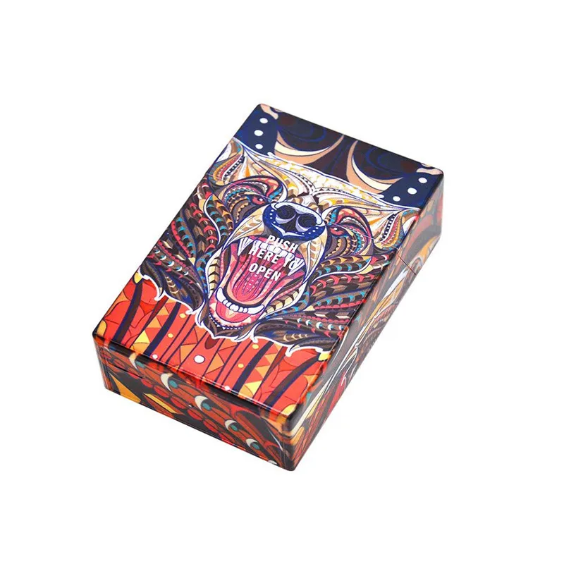 6 Style Cigarettes Holder 20Pcs Cigar Cigarette Box Smoking Printed Skull Tobacco Storage Case Popup Ejection Container | Дом и сад