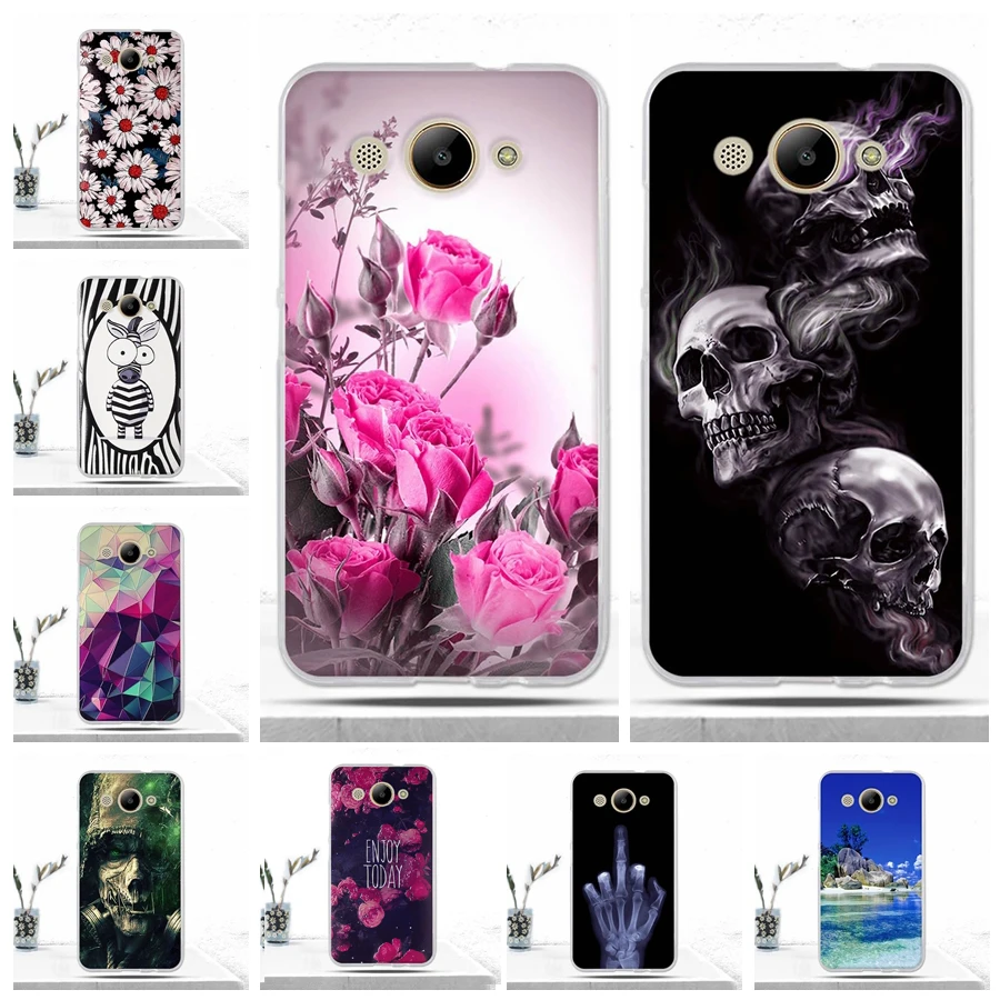 Чехол для Huawei Y3 2017 Y5 Llite мягкий TPU силиконовый 3D крутой задний 2018 чехол телефона