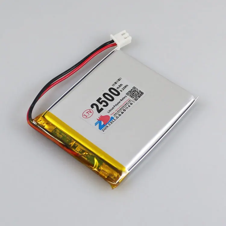 

In 2500mAh 3.7V 554858 polymer lithium battery monitoring mobile phone mobile power 505060 Rechargeable Li-ion Cell