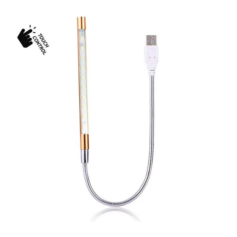 Yellow Sanyi USB фонарик гибкий ультра яркий мини 10 светодиодов лампа ПК ноутбук удобный для чтения - Испускаемый цвет: Yellow