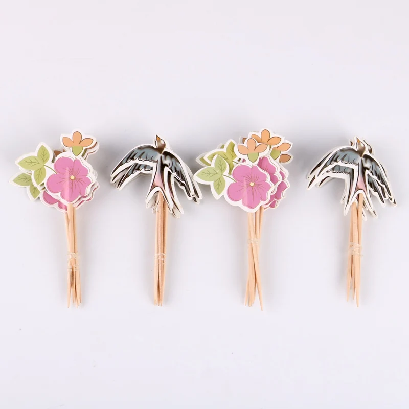 24 шт./лот весенние Слюнявчики для капкейков тематические Мультяшные товары