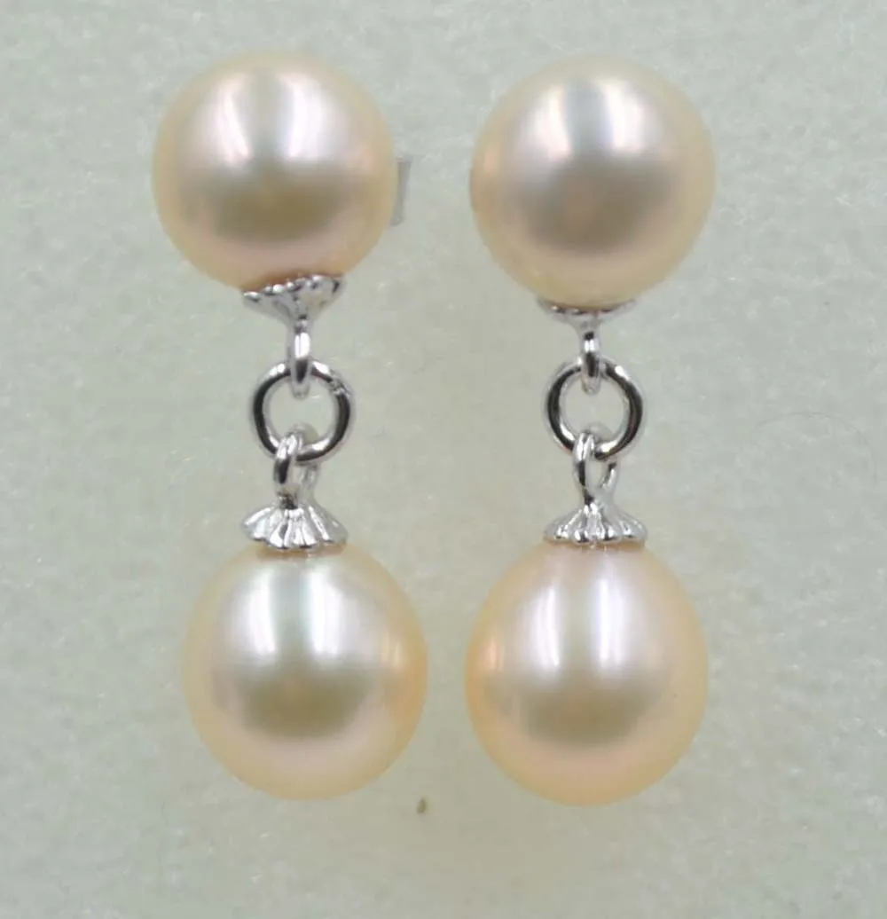 Серьги подвески с пресноводным жемчугом 7 8 мм|dangle earrings|pearl dangle earringsfreshwater pearl earrings |