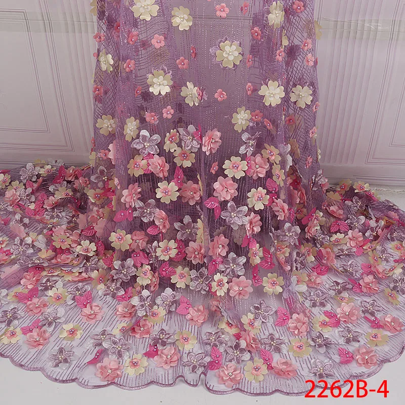 New Design Bridal French Lace Fabric 3d Applique Embroidery With Beaded African Tulle For Wedding Dress XZ2262B-3 | Дом и сад