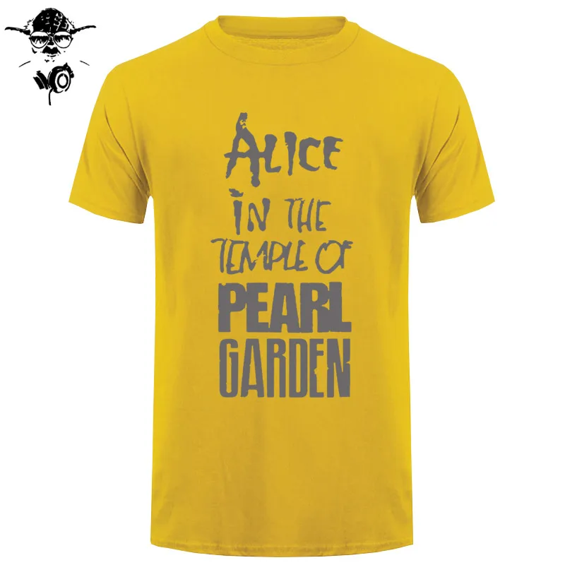 Футболка Alice In Chains, футболка, Алиса в храме жемчужного сада, Мужская модная футболка, летние мужские футболки, футболка с принтом - Цвет: yellow gray