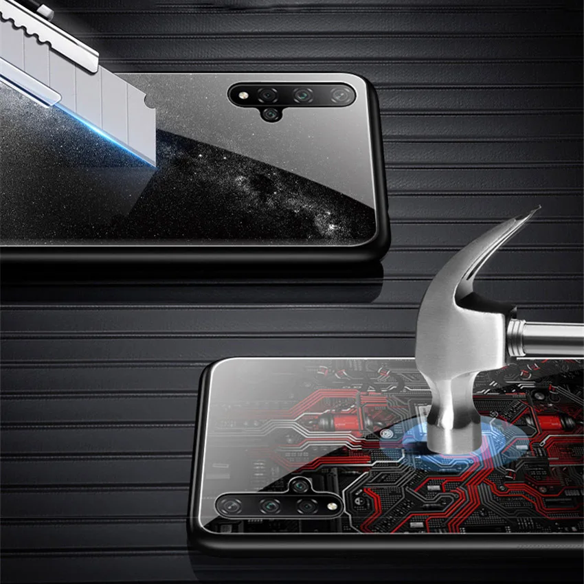 Стеклянный чехол Aixuan для Huawei Honor 20/Huawei 20 Pro защитный из закаленного стекла с полным