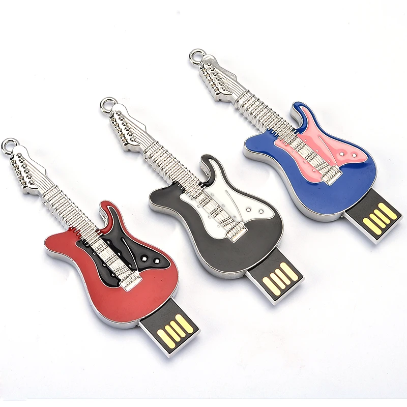 Со стразами и металлическими электрогитара U диска 4GB/8GB/16GB/32GB/мини изящных
