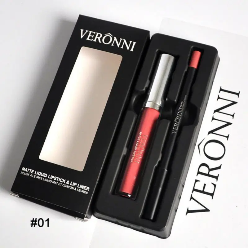 2 шт./компл. Pro Водонепроницаемый с контурным карандашом для губ Длительное