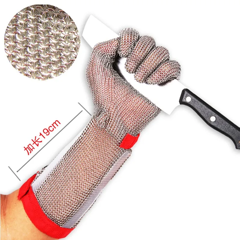 Длинные перчатки для защиты мяса высокое качество 100% кольцо из нержавеющей стали