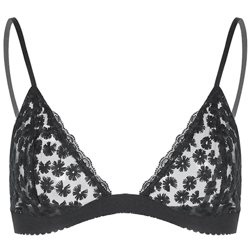 Кружевной бюстгальтер без косточек мягкий Треугольный сексуальное нижнее белье