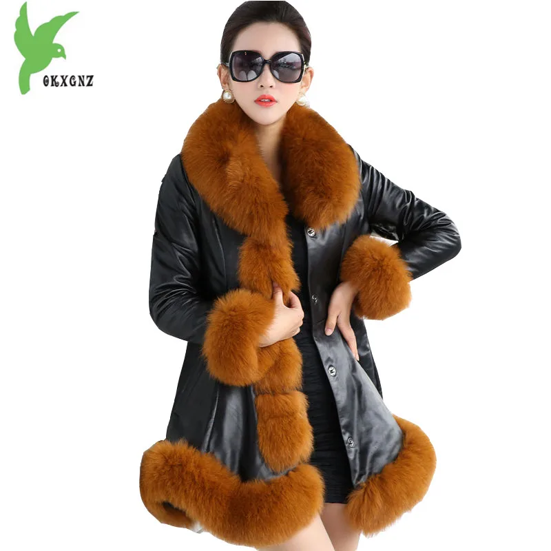 Женская зимняя шуба из искусственного меха женская утолщенная кожаная куртка