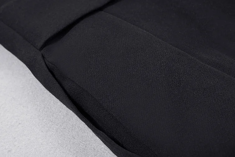 Женское длинное пальто с отложным воротником Bqueen черное базовое открытым