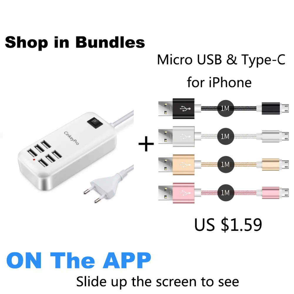 Cinkeypro 6 Порты Универсальный USB Зарядное устройство адаптер 15 Вт 3A Портативный ЕС