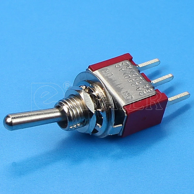 100 шт MTS-102R-A2 Красный SPDT PCB терминалы вкл-вкл 2 положения 3a 250vac Мини тумблер | Спорт и