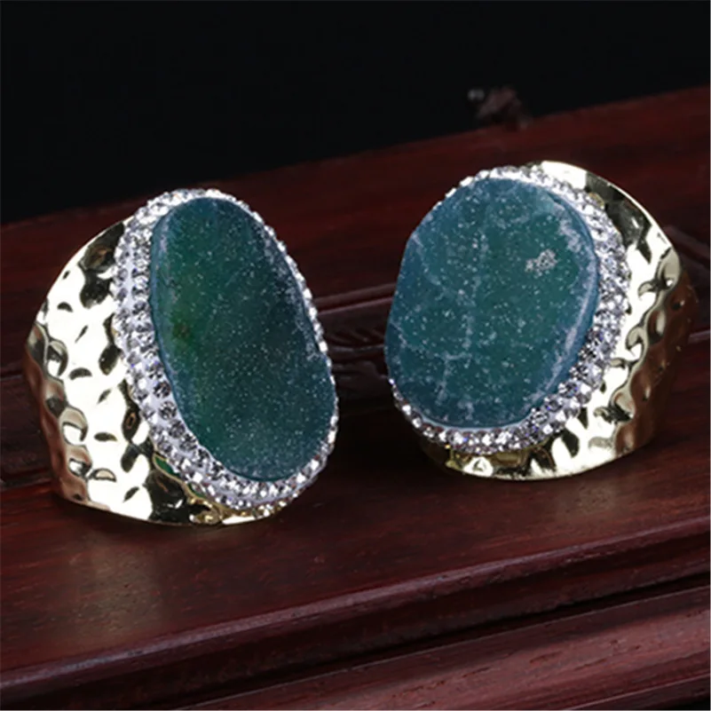 Натуральный многоцветный шероховатый сырой Druzy Drusy Кристальный камень Золотое