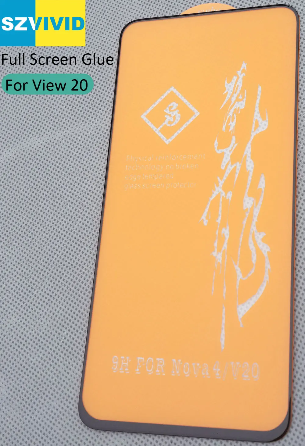 Закаленное стекло для Huawei Honor View 20 2.5D полноэкранная панель закругленная