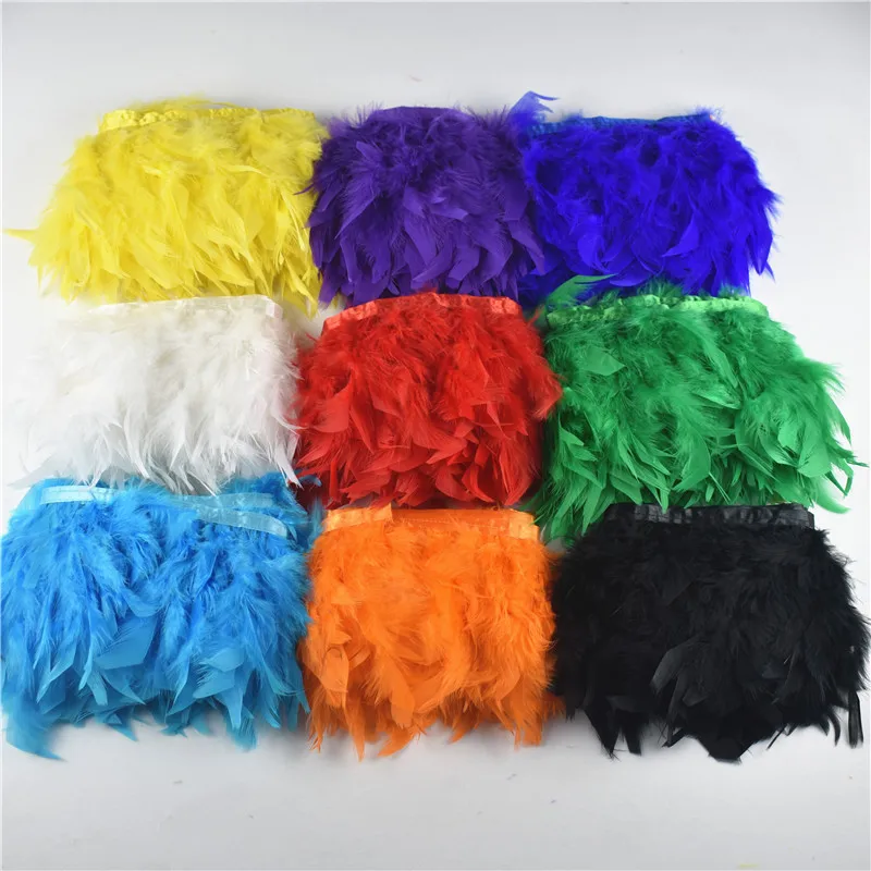 2 yards10-15 см, 4-6 дюймов, окрашенная кожа, розовая, Турецкая, перьевая, полосатая, отделка перьями, юбка, тонкая, свадебное украшение