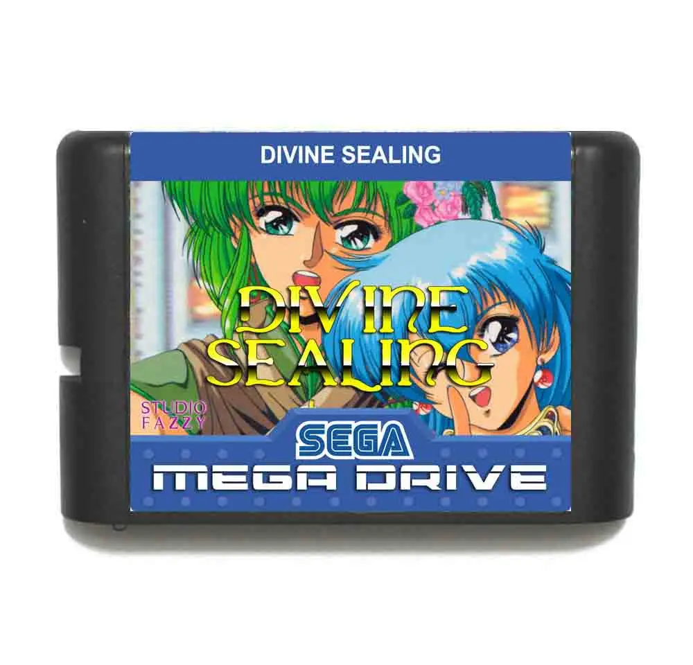 Divine уплотнения 16 бит MD карточная игра с коробку для Sega Megadrive/Genesis|divine sealing|16 bitmd game |