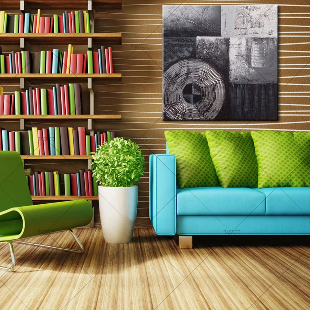 Large oil Painting on canvas Abstract Art Modern Grey vertical Oil Canvas Living Room Office pictures | Дом и сад