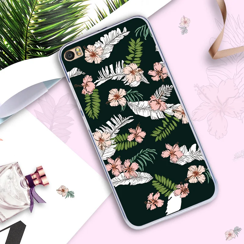 Case For Huawei P8 Max Cute Flamingo Color Print Cover P8Max 6.8&quot Flower Drawing Protective Phone Back Shell Vintage |