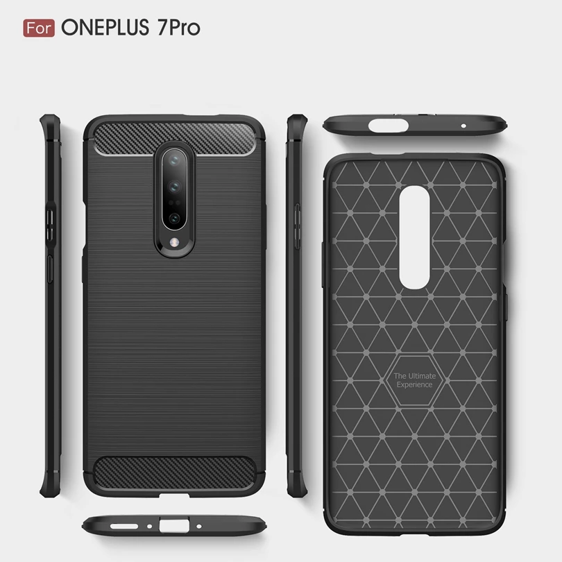Чехол для Oneplus 7Pro/1 + 7Pro противоударный бампер из углеродного волокна прочный
