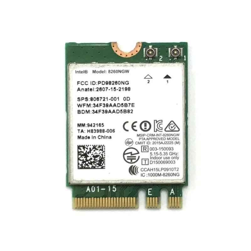 Настольный двухдиапазонный беспроводной адаптер Intel8260 AC 8260NGW 867 Мбит/с 2 4 ГГц/5 ГГц