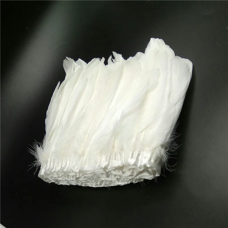 High Quality 15-18CM White Goose Feather Trim Fringe decorative feathers | Дом и сад