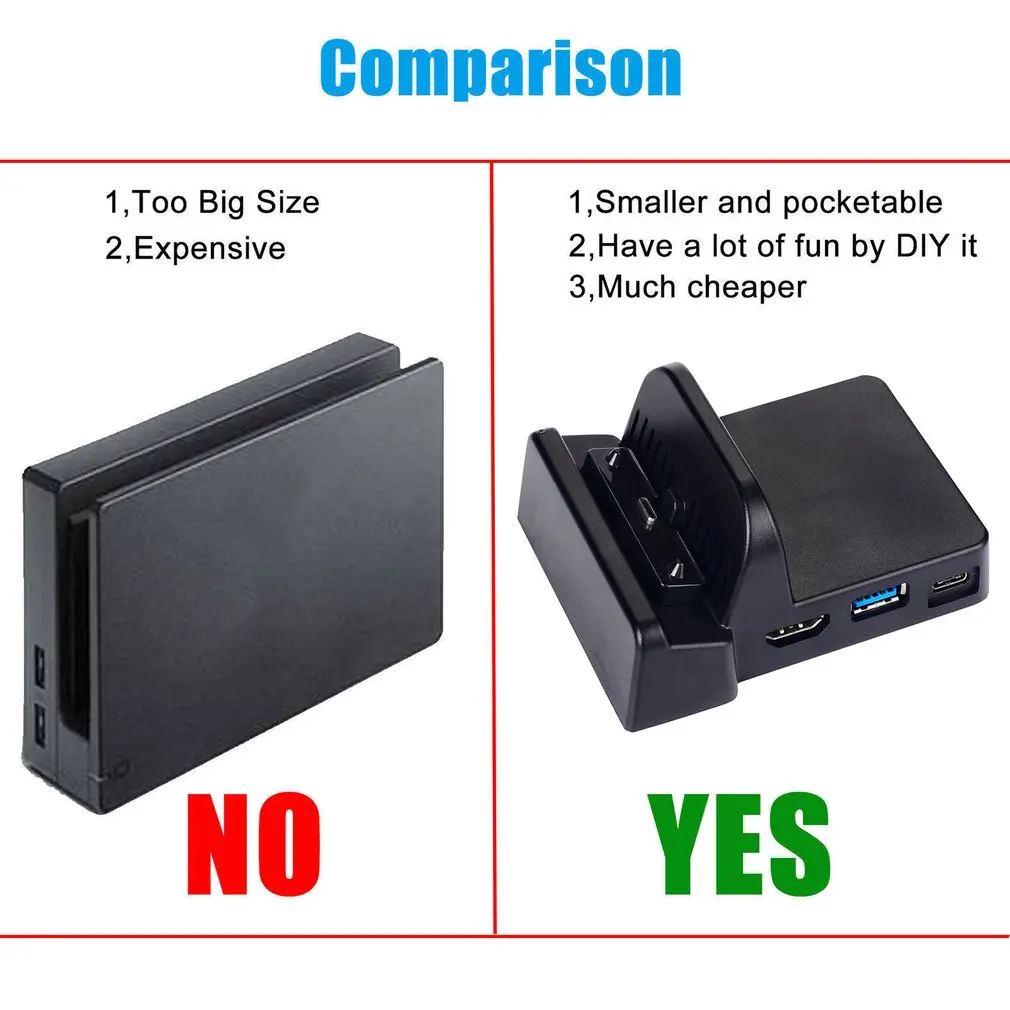 Мини-чехол для замены док-станции для nintendo Switch, портативная док-станция