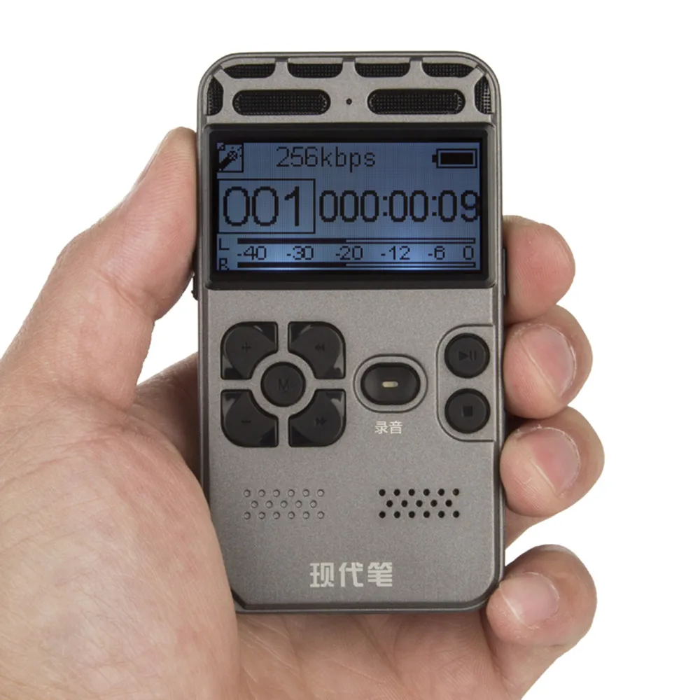 Цифровой диктофон 8 ГБ Диктофон профессиональный стали стерео аудио мини Mp3 player Pen