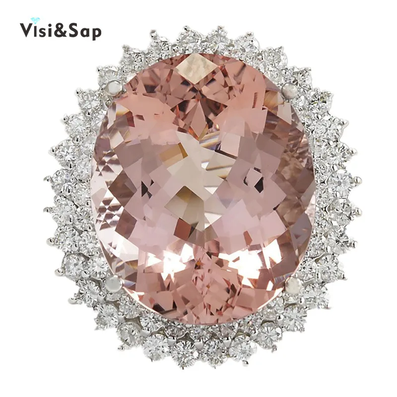 Visisap, квадратная цепочка, геометрические кольца Icedout, циркон, для женщин, золотой цвет, роскошное женское кольцо, элегантное ювелирное изделие, опт, B1007