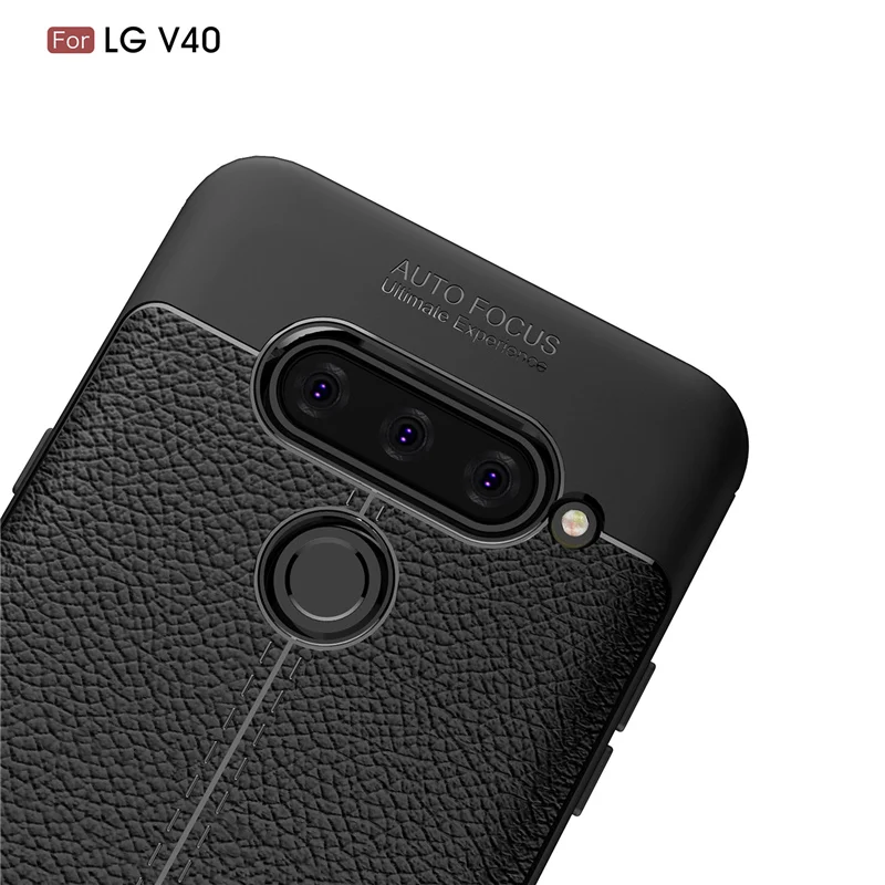 Чехол для LG V40 чехол Thinq силиконовый с текстурой личи из искусственной кожи