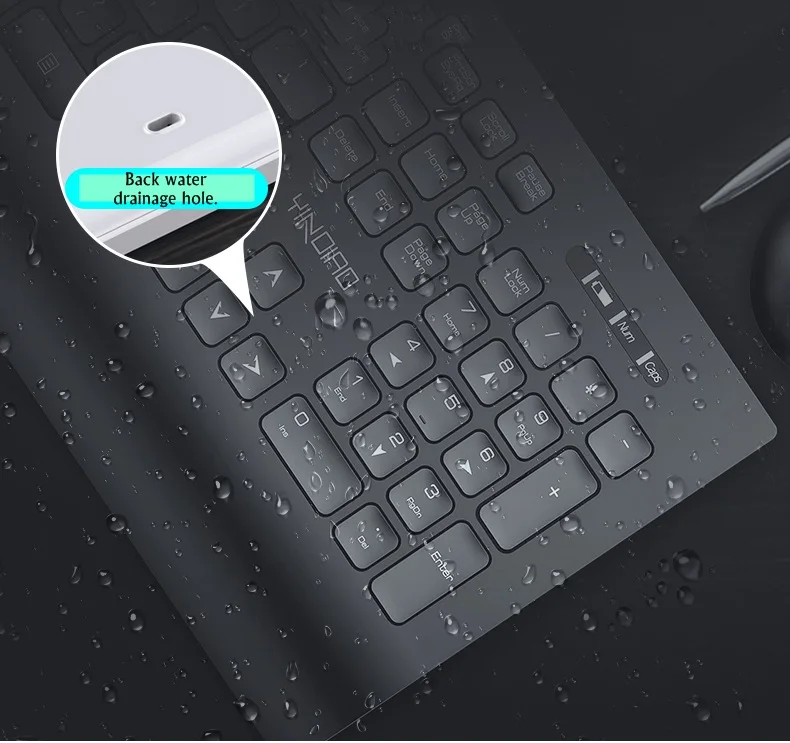 Тонкая эргономичная беспроводная клавиатура и мышь YINDIAO A6 с USB настольный