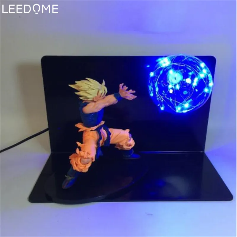 Ночная лампа Leedome Dragon Ball Z VEGETA & GOKU Spirit Bomp мощная светодиодная настольная редкая