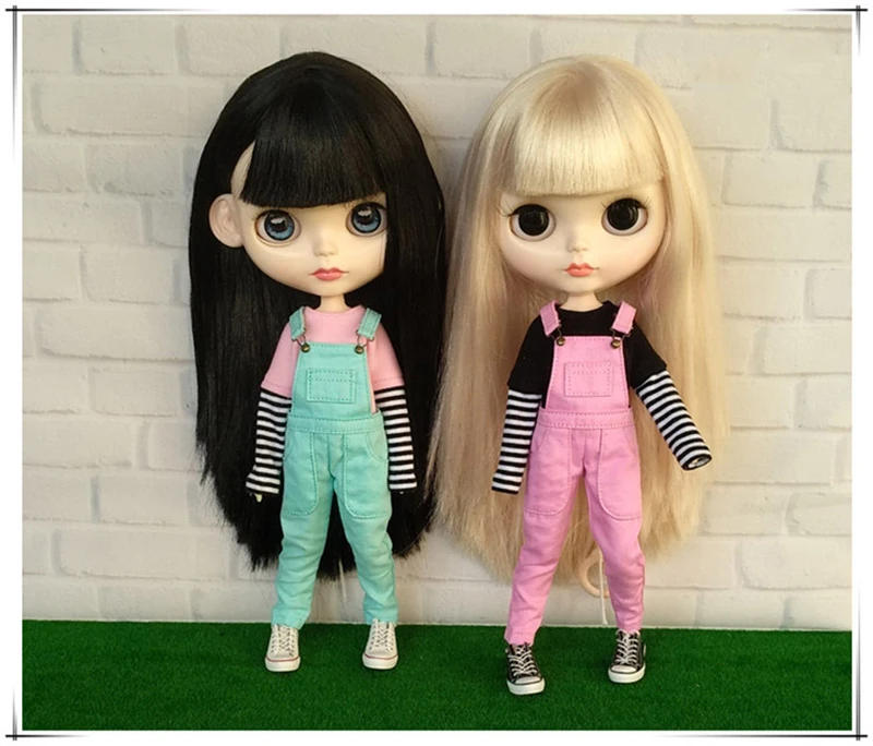 Одежда для кукол Blyth футболка с длинным рукавом комбинезон брюки Pullip OB24 azone ob22 Jeans