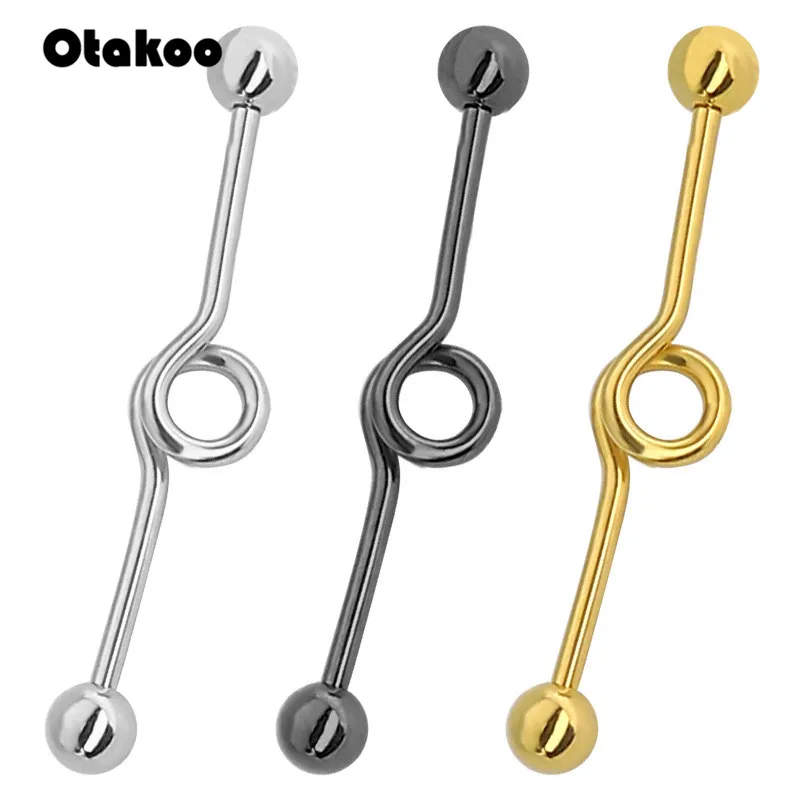 Кольца Otakoo из хирургической стали для пирсинга Подковы и завитка ушной раковины