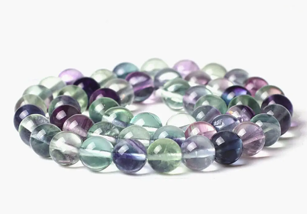 AAA 8mm Natural Rainbow Fluorite Round Loose Beads Stone Strand 15.5'' | Украшения и аксессуары