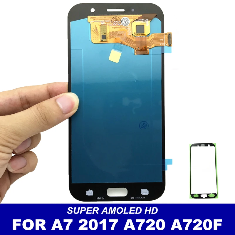 Высокое качество AMOLED LCD для Samsung Galaxy A7 2017 A720 A720F A720M A720Y LCDS дисплей с кодирующий