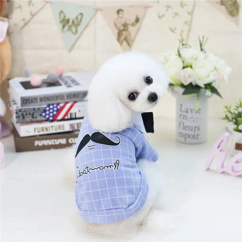 Bigeyedog Мужская одежда для собак Свадебный костюм весна лето рубашка Футболка с