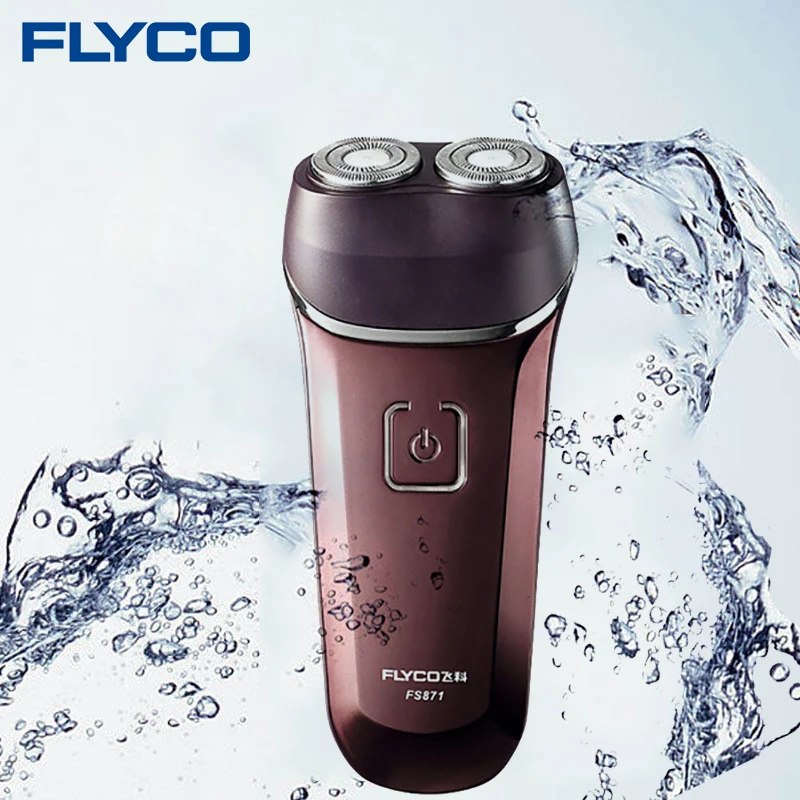 Flyco Мужская моющаяся перезаряжаемая Вращающаяся бритва с двойным лезвием