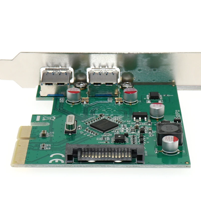 Двойной USB-C USB 3 1 Type-C PCI express Card pcie pci-e для типа адаптера SuperSpeed 10 Гбит/с | Компьютеры и