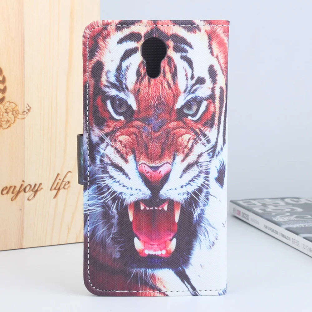 Для HOMTOM HT3 Pro Чехол чехол 3D Тигр узор с крышкой Роскошный кожаный бумажник телефон