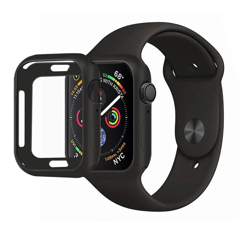 black 42mm Чехол серии 3 42 мм 38 мм для Apple Watch Series 4 40 мм 44 мм чехол-протектор Ультратонкий Мягкий силиконовый защитный чехол для iWatch - Цвет: black 42mm