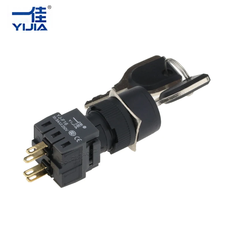 Кнопка блокировки 16 мм селектор Мгновенный Круглый кнопочный переключатель