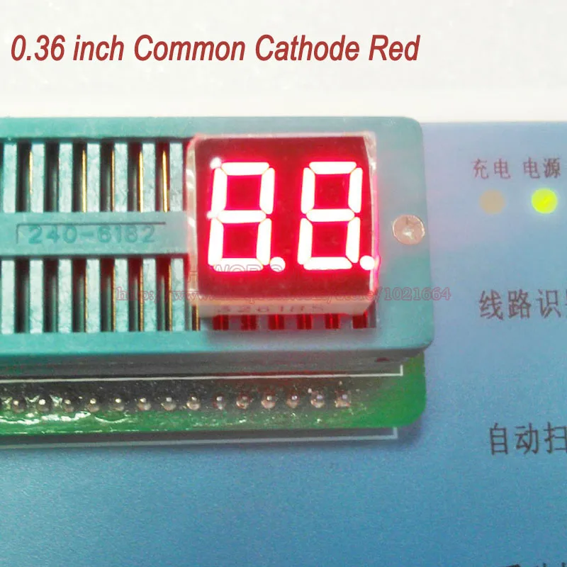 (10pcs/lot) 10 Pins 3621AR 0.36 Inch 2 Digits Bits 7 Segment Red LED Display Common Cathode Digital | Электронные компоненты и