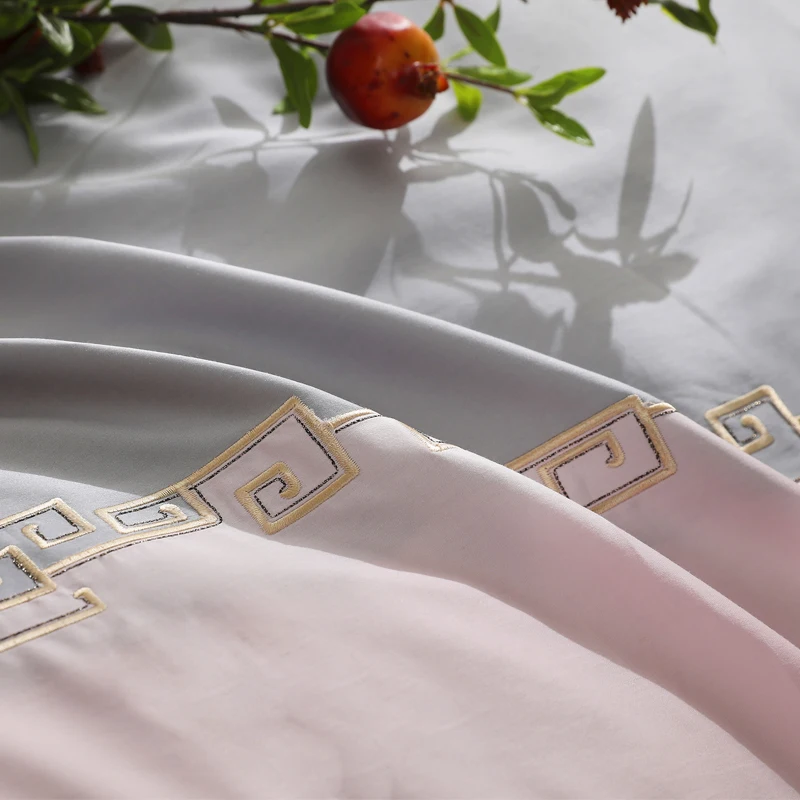 Комплект постельного белья в китайском стиле с вышивкой пододеяльник постельное