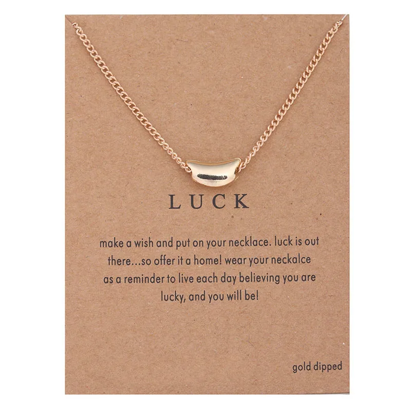 1 шт Новое золото счастливое семя кулон ожерелье ручной штампованное Подарки для