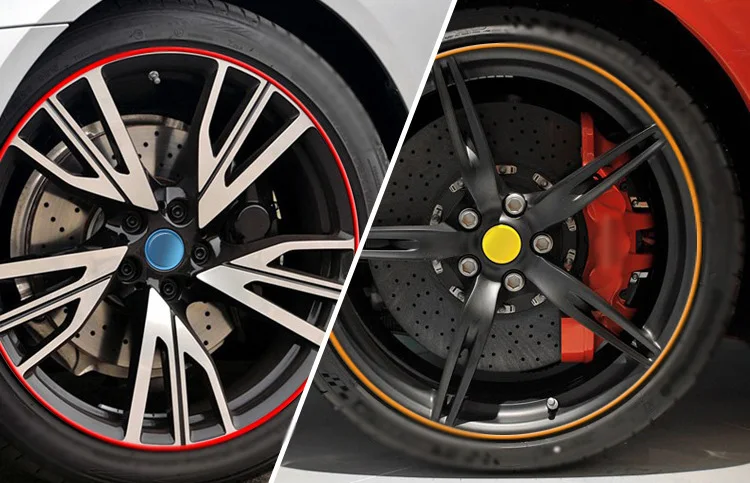 8 метров/рулон автомобильные наклейки на ступицу колеса|strip decoration|decor strip carprotection |
