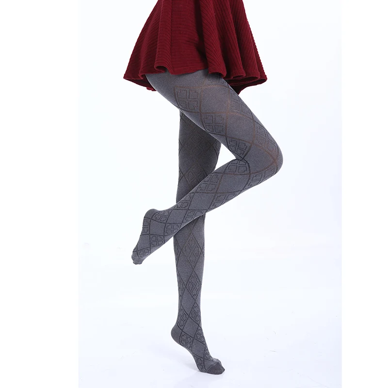 Колготки вельветовые жаккардовые непрозрачные демисезонные 280|autumn tights|pattern