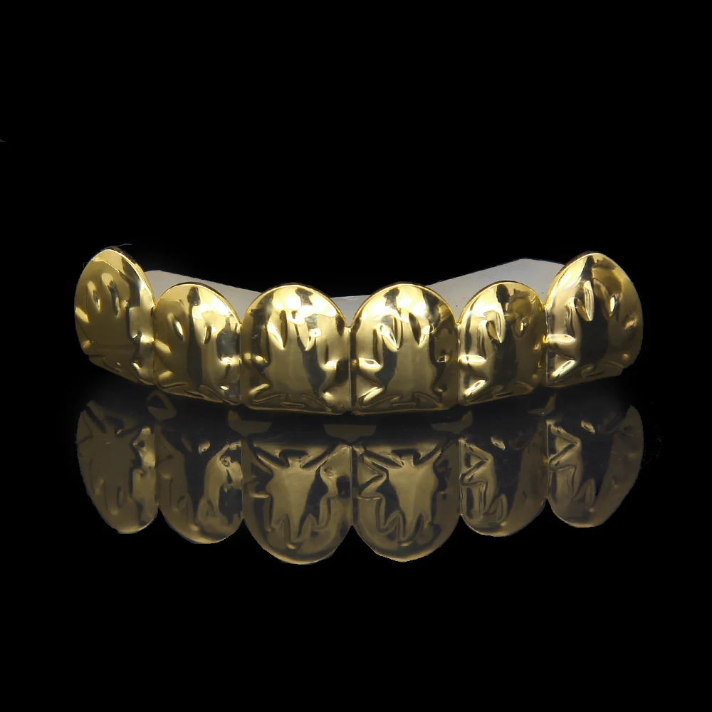 Gold Color Hip Hop High Quality Rapper Bling Teeth Grill Top &amp Bottom Set With Free Molding Bars Body Jewelry Dental Grills | Украшения