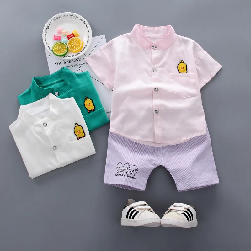Summer infants Baby Boy Clothing Sets Bebe Cartoon Shirt+Jeans Pants 2 PCS Set Kid Outfit Toddler Cotton Tracksuit set newborn |