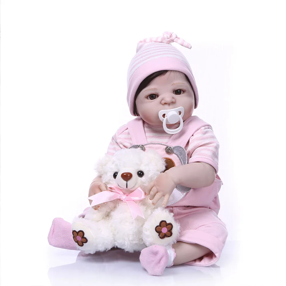 Nicery 22 дюйма 55 см Bebe Reborn Doll Жесткий Силиконовый мальчик девочка игрушка Baby подарок